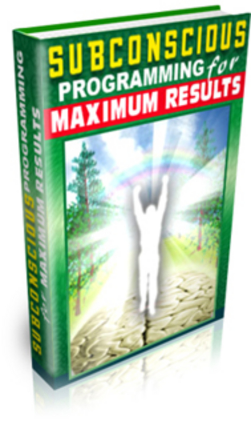 Product picture Subconscious Programming for Maximum Results