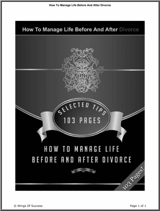 Product picture How To Manage Life Before And After Divorce
